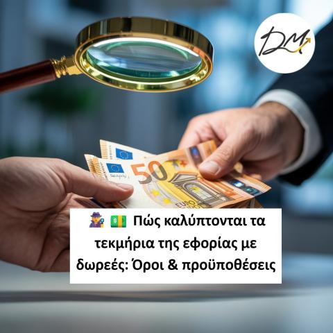 Πώς καλύπτονται τα τεκμήρια της εφορίας με δωρεές: Όροι &amp; προϋποθέσεις